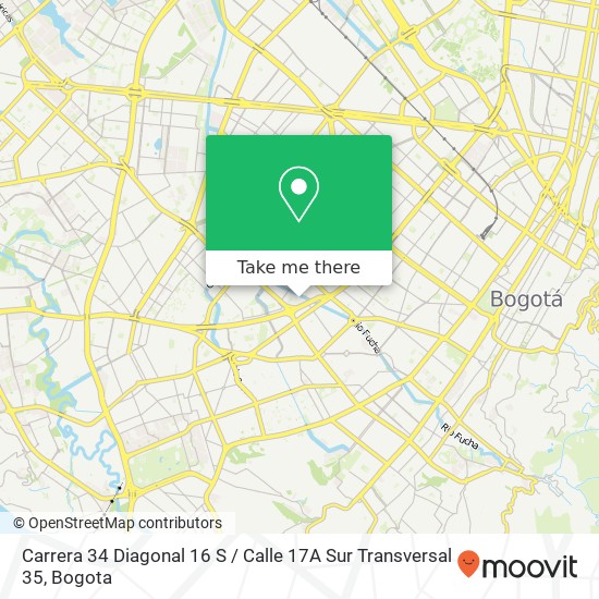 Carrera 34 Diagonal 16 S / Calle 17A Sur Transversal 35 map