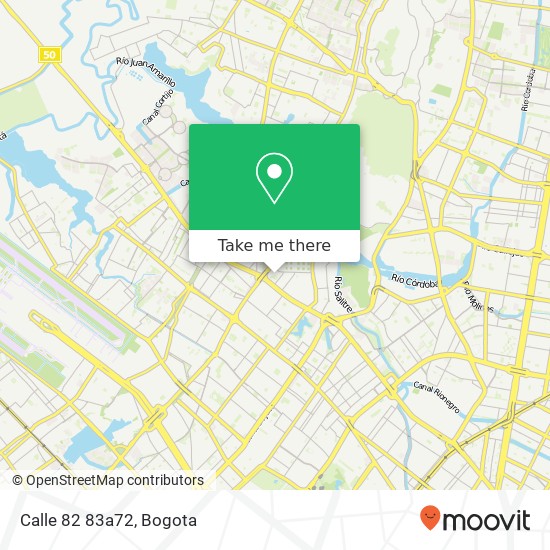 Calle 82 83a72 map