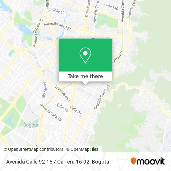Mapa de Avenida Calle 92 15 / Carrera 16 92