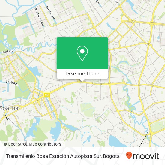 Transmilenio Bosa Estación Autopista Sur map