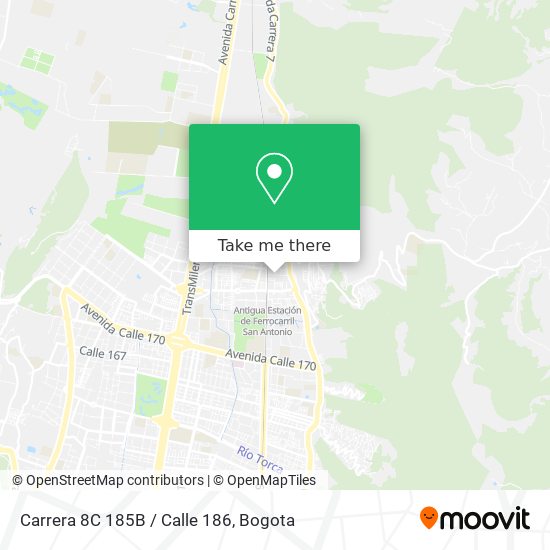 Carrera 8C 185B / Calle 186 map