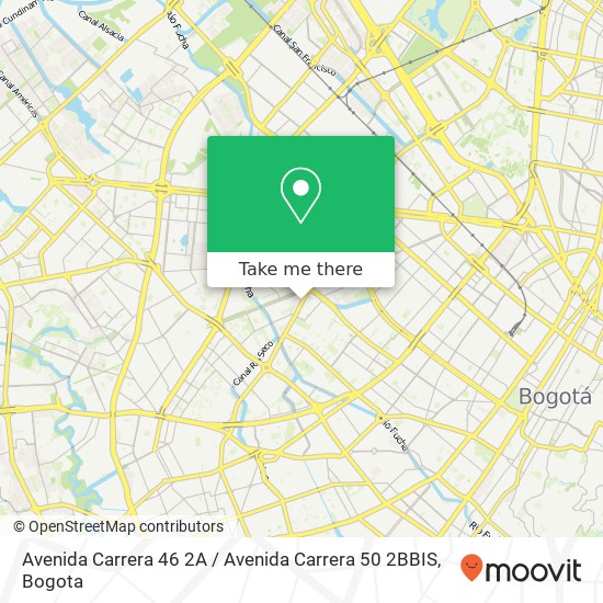 Avenida Carrera 46 2A / Avenida Carrera 50 2BBIS map