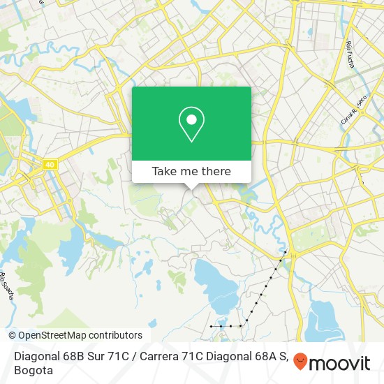 Mapa de Diagonal 68B Sur 71C / Carrera 71C Diagonal 68A S