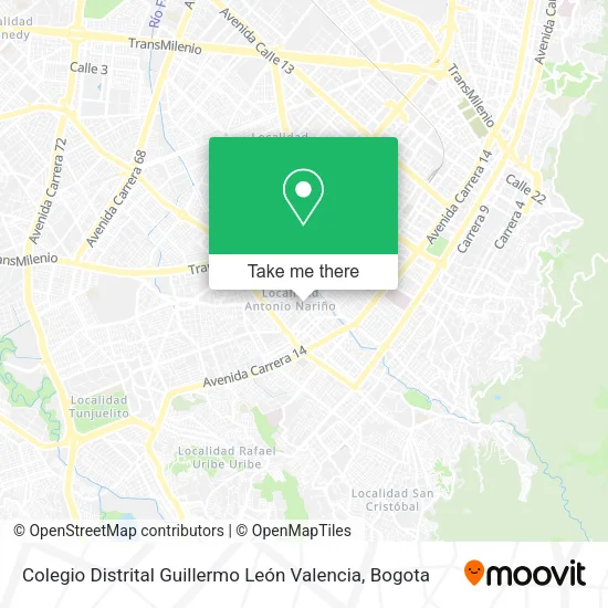 Mapa de Colegio Distrital Guillermo León Valencia