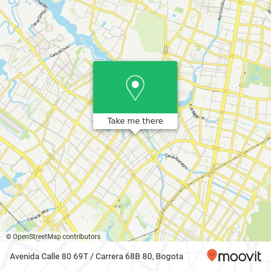Mapa de Avenida Calle 80 69T / Carrera 68B 80