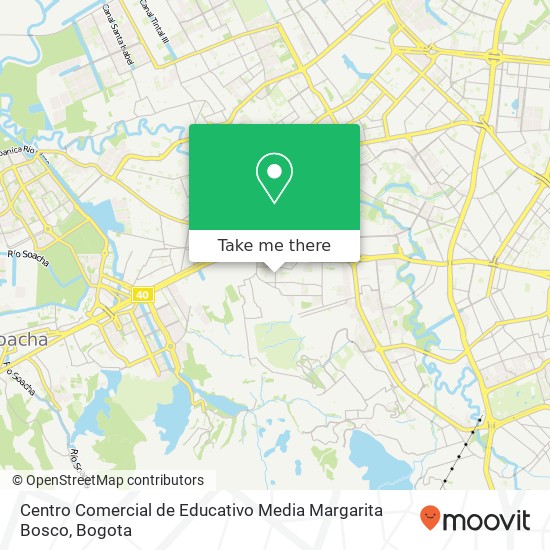 Mapa de Centro Comercial de Educativo Media Margarita Bosco