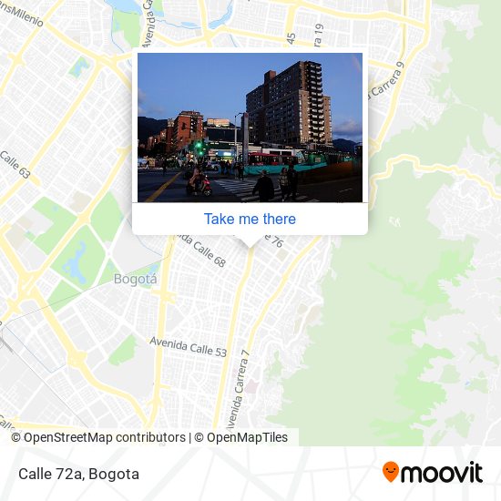 Calle 72a map