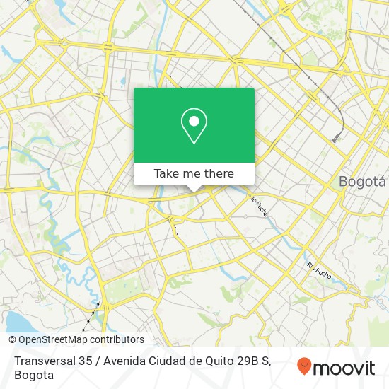 Transversal 35 / Avenida Ciudad de Quito 29B S map