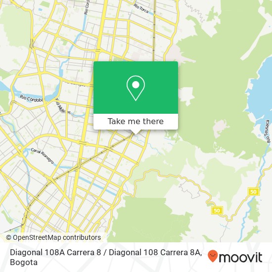 Diagonal 108A Carrera 8 / Diagonal 108 Carrera 8A map