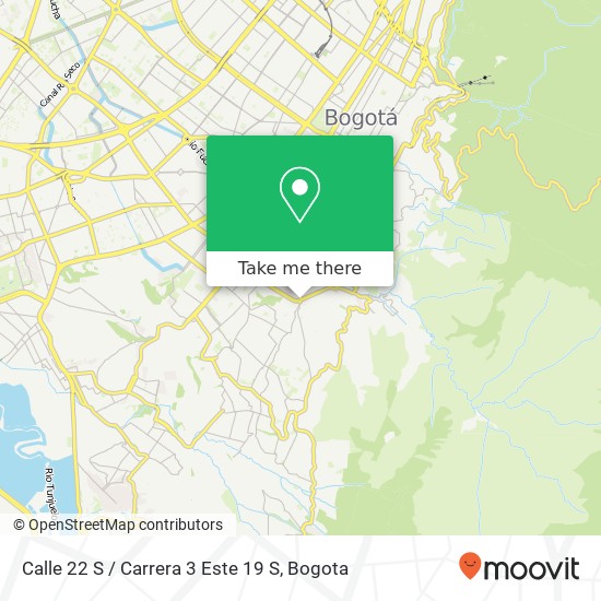 Calle 22 S / Carrera 3 Este 19 S map
