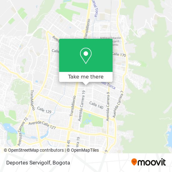 Deportes Servigolf map