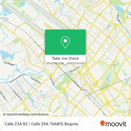 Mapa de Calle 23A 82 / Calle 35A 78ABIS