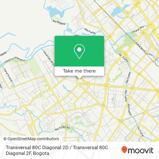 Mapa de Transversal 80C Diagonal 2D / Transversal 80C Diagonal 2F