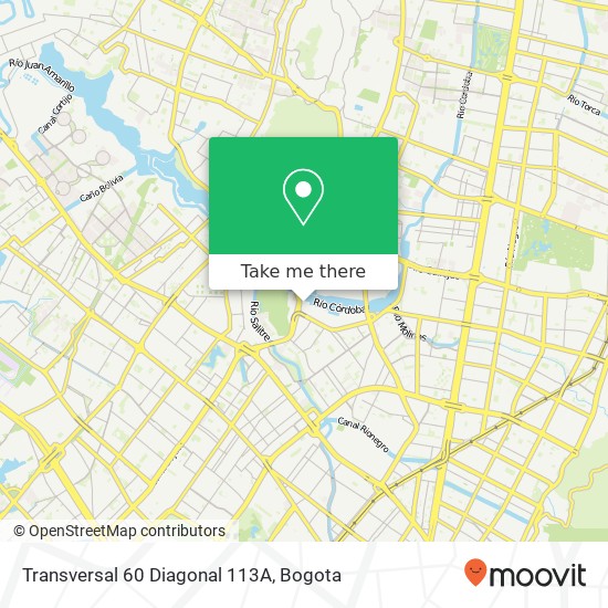 Transversal 60 Diagonal 113A map