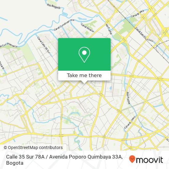 Calle 35 Sur 78A / Avenida Poporo Quimbaya 33A map