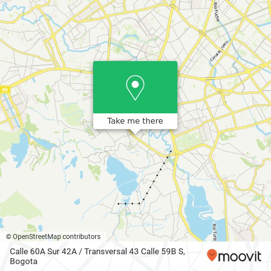 Mapa de Calle 60A Sur 42A / Transversal 43 Calle 59B S
