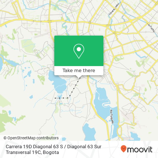 Mapa de Carrera 19D Diagonal 63 S / Diagonal 63 Sur Transversal 19C