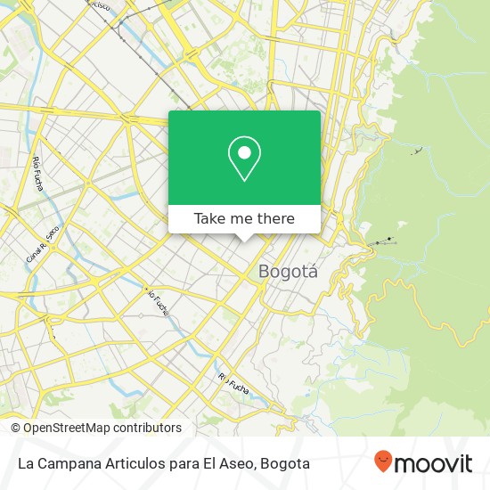 La Campana Articulos para El Aseo map