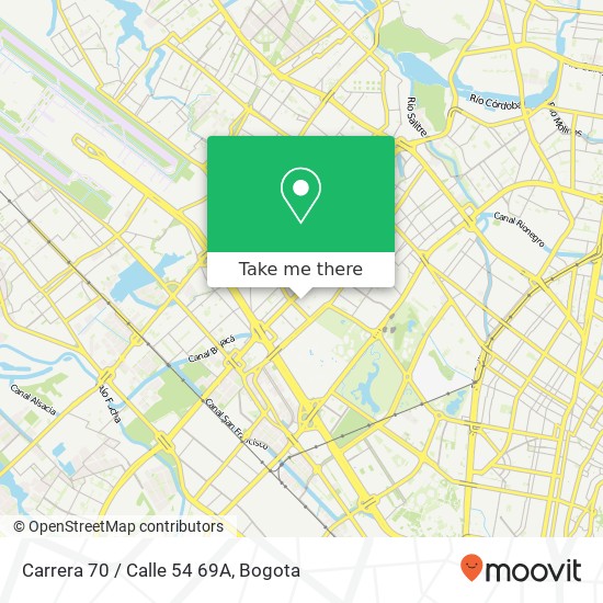 Mapa de Carrera 70 / Calle 54 69A