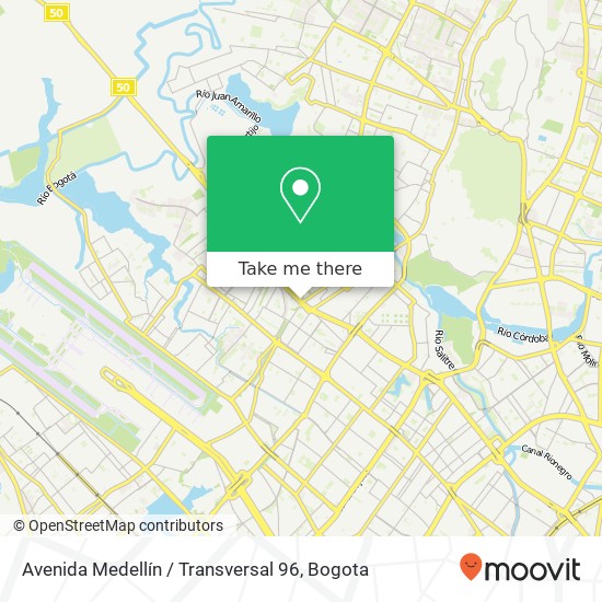 Avenida Medellín / Transversal 96 map