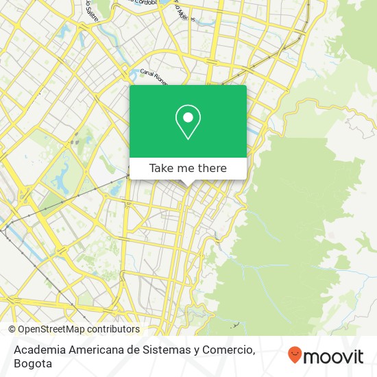 Mapa de Academia Americana de Sistemas y Comercio