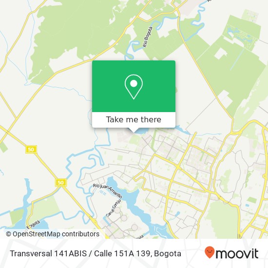 Transversal 141ABIS / Calle 151A 139 map