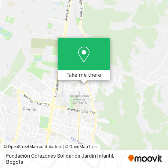 Mapa de Fundación Corazones Solidarios Jardín Infantil