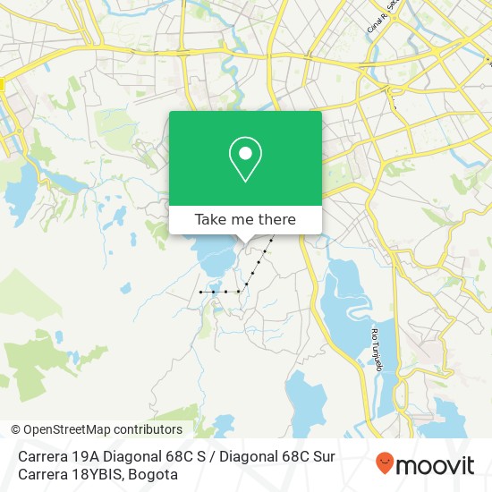Carrera 19A Diagonal 68C S / Diagonal 68C Sur Carrera 18YBIS map