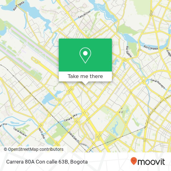 Carrera 80A Con calle 63B map