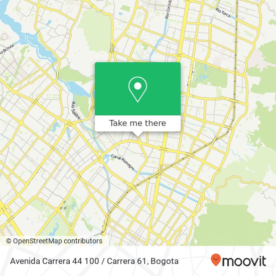 Avenida Carrera 44 100 / Carrera 61 map