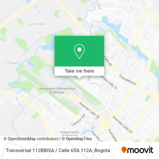 Mapa de Transversal 112BBISA / Calle 65A 112A