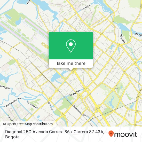 Diagonal 25G Avenida Carrera 86 / Carrera 87 43A map