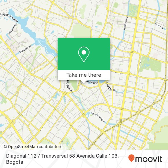 Diagonal 112 / Transversal 58 Avenida Calle 103 map