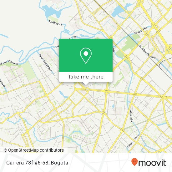 Mapa de Carrera 78f #6-58