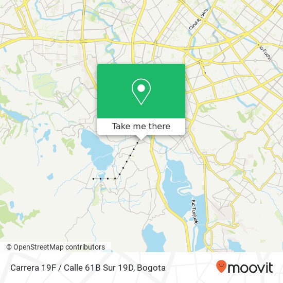 Mapa de Carrera 19F / Calle 61B Sur 19D