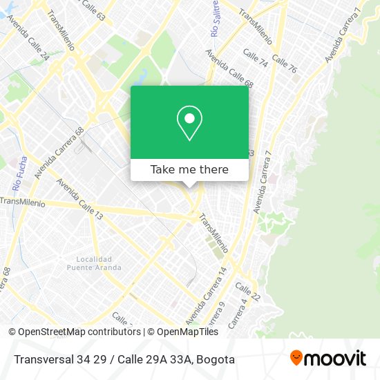 Mapa de Transversal 34 29 / Calle 29A 33A