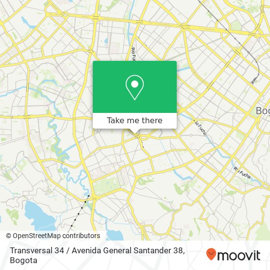 Transversal 34 / Avenida General Santander 38 map