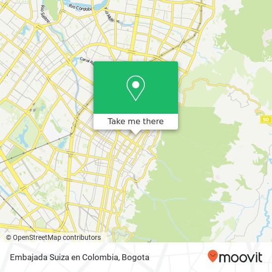 Embajada Suiza en Colombia map