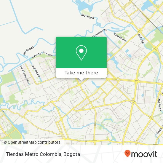 Tiendas Metro Colombia map