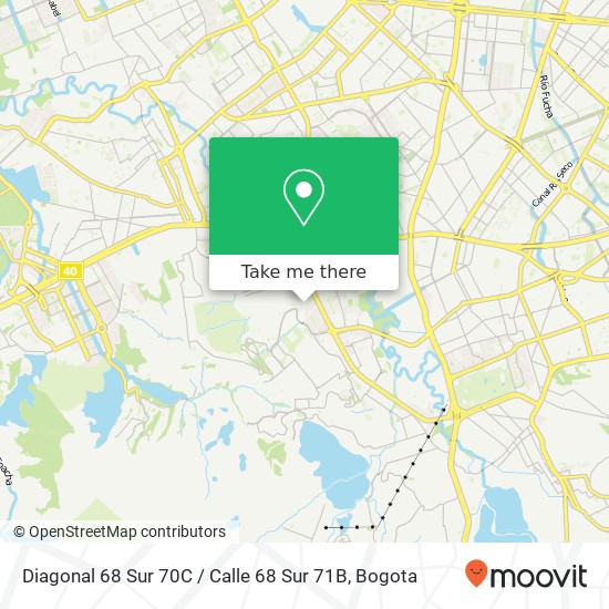 Diagonal 68 Sur 70C / Calle 68 Sur 71B map