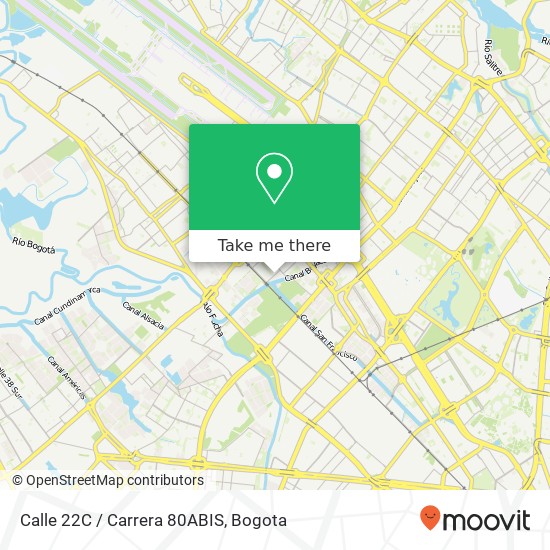 Mapa de Calle 22C / Carrera 80ABIS