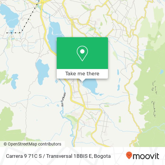 Mapa de Carrera 9 71C S / Transversal 1BBIS E