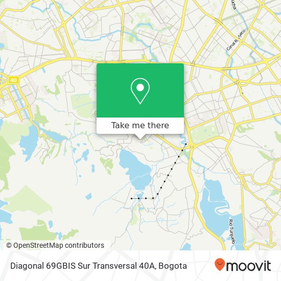 Diagonal 69GBIS Sur Transversal 40A map