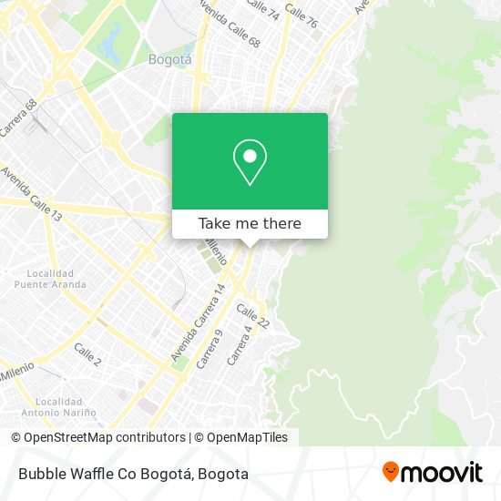 Bubble Waffle Co Bogotá map