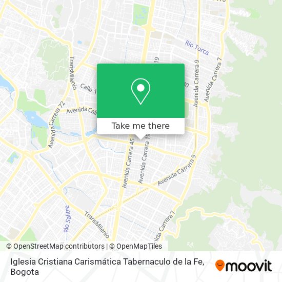 Iglesia Cristiana Carismática Tabernaculo de la Fe map
