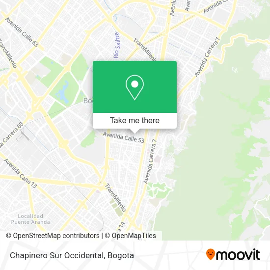 Chapinero Sur Occidental map
