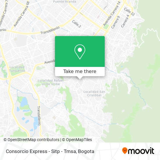 Consorcio Express - Sitp - Tmsa map