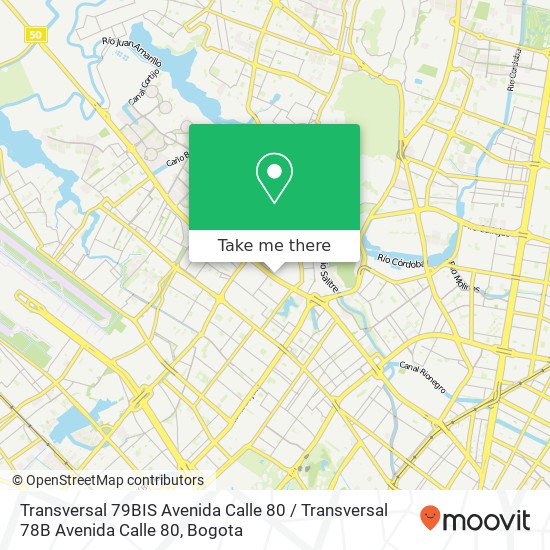 Transversal 79BIS Avenida Calle 80 / Transversal 78B Avenida Calle 80 map