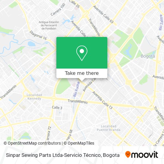Mapa de Sinpar Sewing Parts Ltda-Servicio Técnico