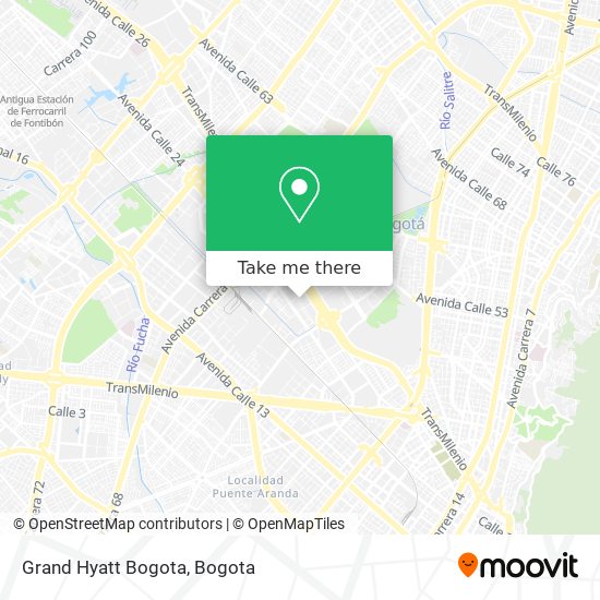 Grand Hyatt Bogota map